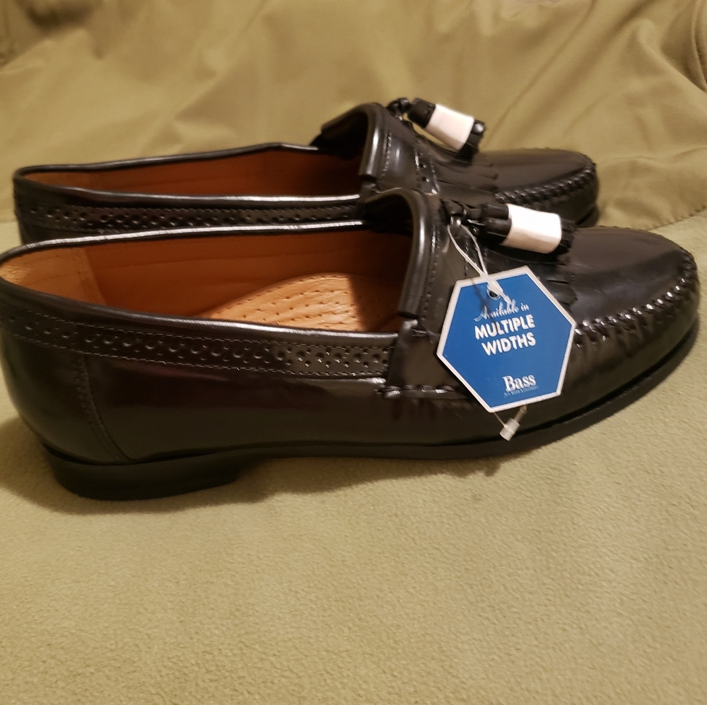 Bass Grammer Tasseled Men's Shoes Sz-8.5 Black - Picture 6 of 10